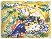 Ernst Ludwig Kirchner Sun bath oil painting artist